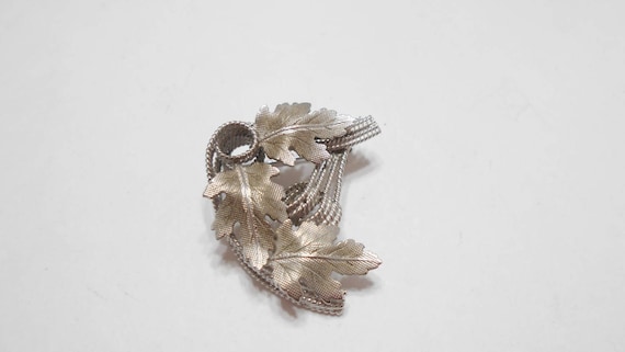 Vintage A & Z Sterling Leaf Brooch (5526) - image 1