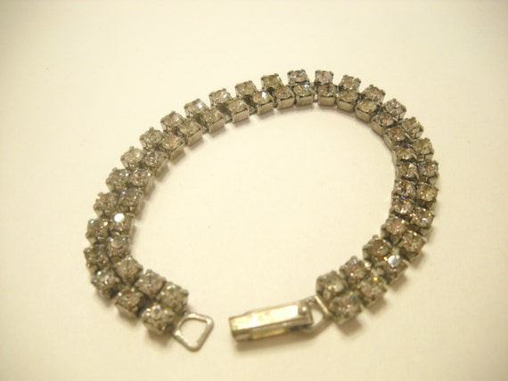 Vintage Double Strand Rhinestone Bracelet (4518)