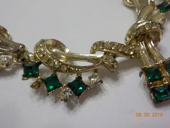 Gorgeous Green Rhinestone Choker Necklace (4186) … - image 7