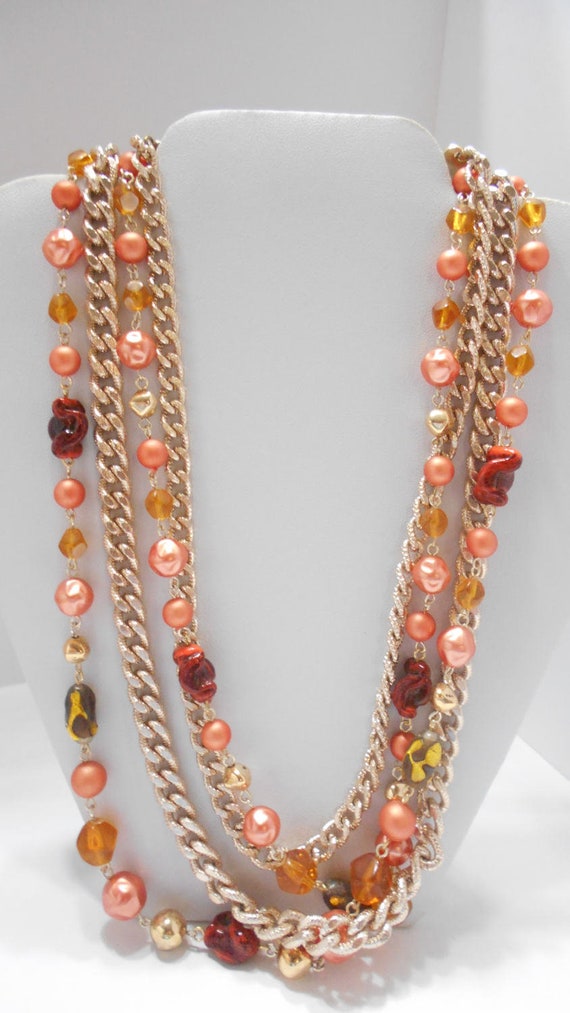 Vintage Multi-Colored Beads, Crystals & Chains Nec