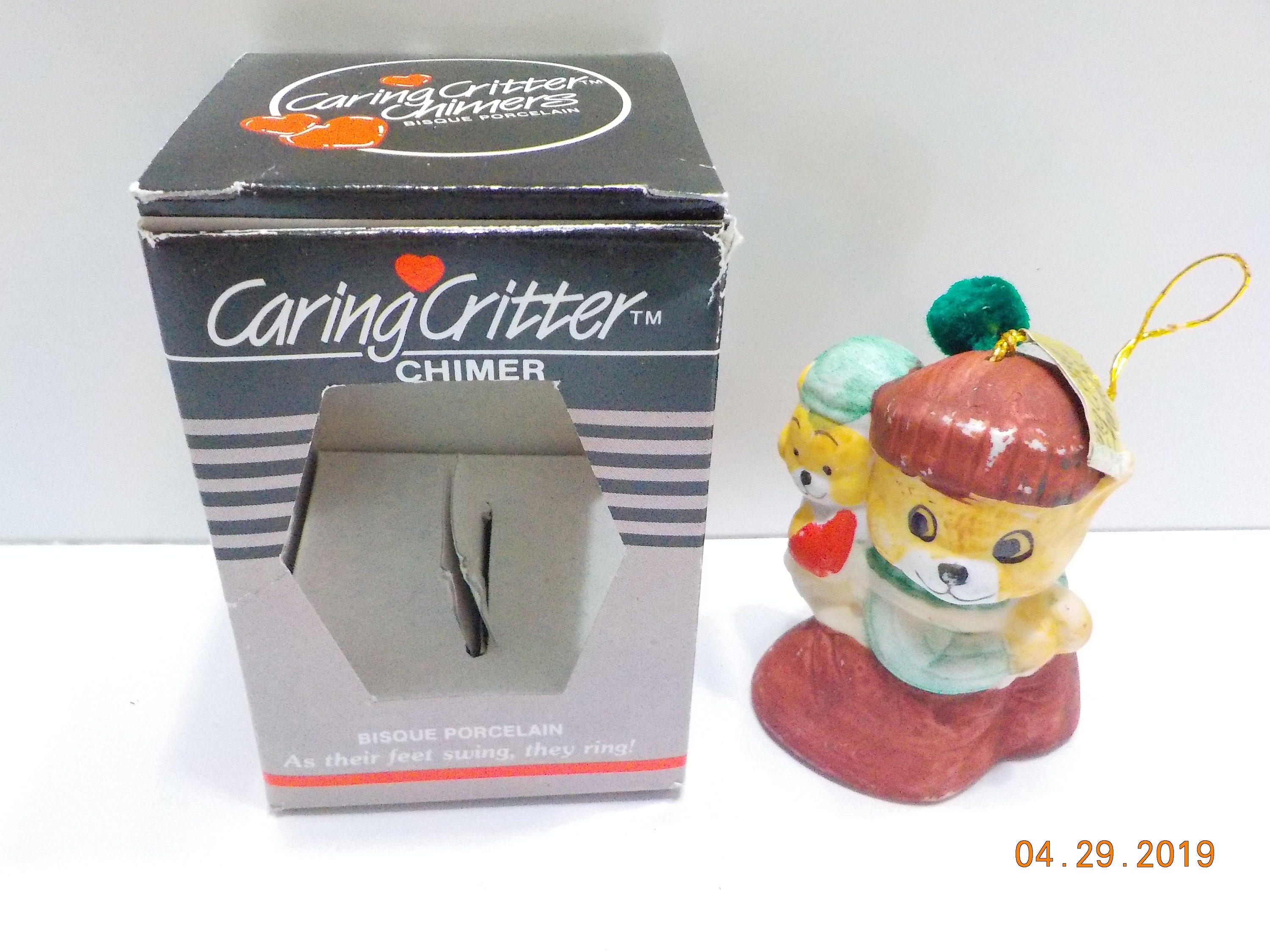 Vintage Caring Critter Chimers | 32-1 Mama Bear & CubChristmas Bell