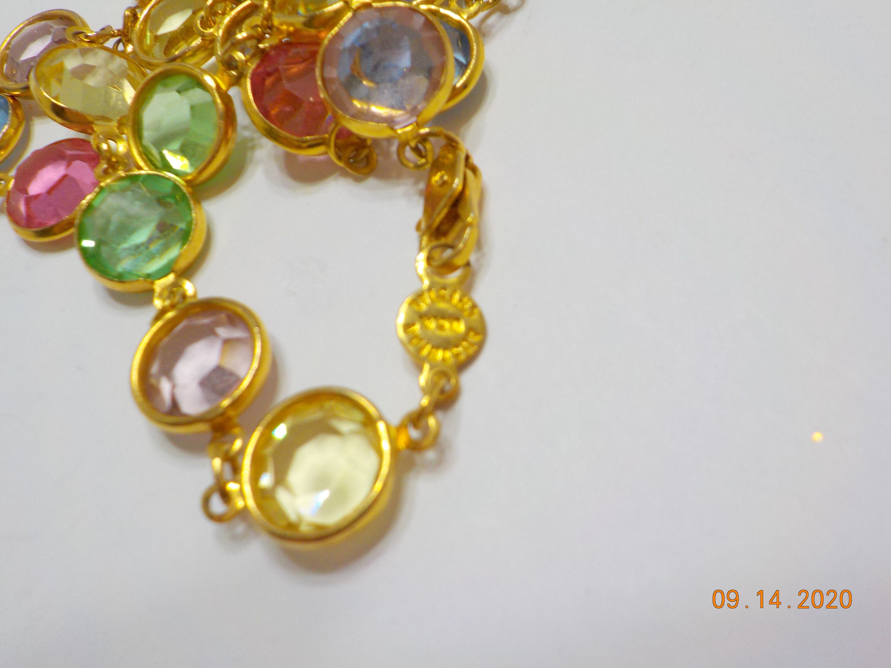 ガラス製】足付き六角Jewelryケース☆品【ヴィンテージ】