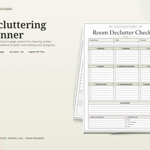 Utskrivbar rensningsplanerare | Checklista för hemorganisering