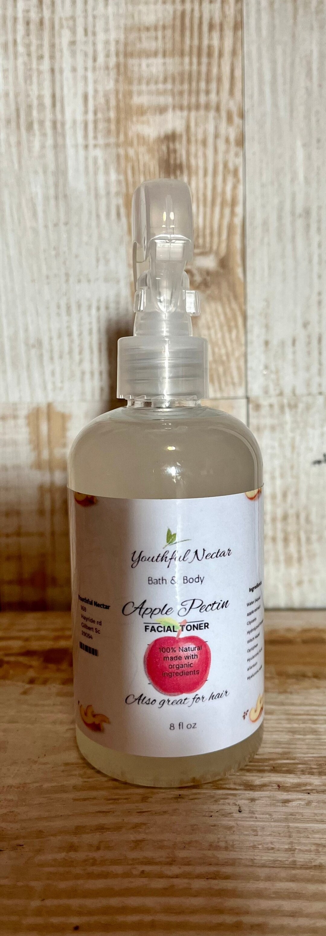 Allnatural Skin Care Apple Pectin Face Toner With Allantoin Etsy
