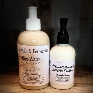 Fermented Rice Water & Goat Milk Shampoo and Conditioner set All-Natural Hair Care. image 2