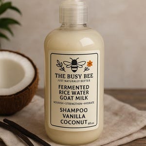 Fermented Rice Water & Goat Milk all-natural hair conditioning rinse