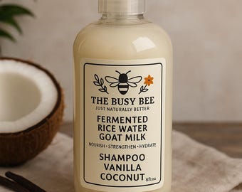 Fermented Rice Water & Goat Milk all-natural hair conditioning rinse