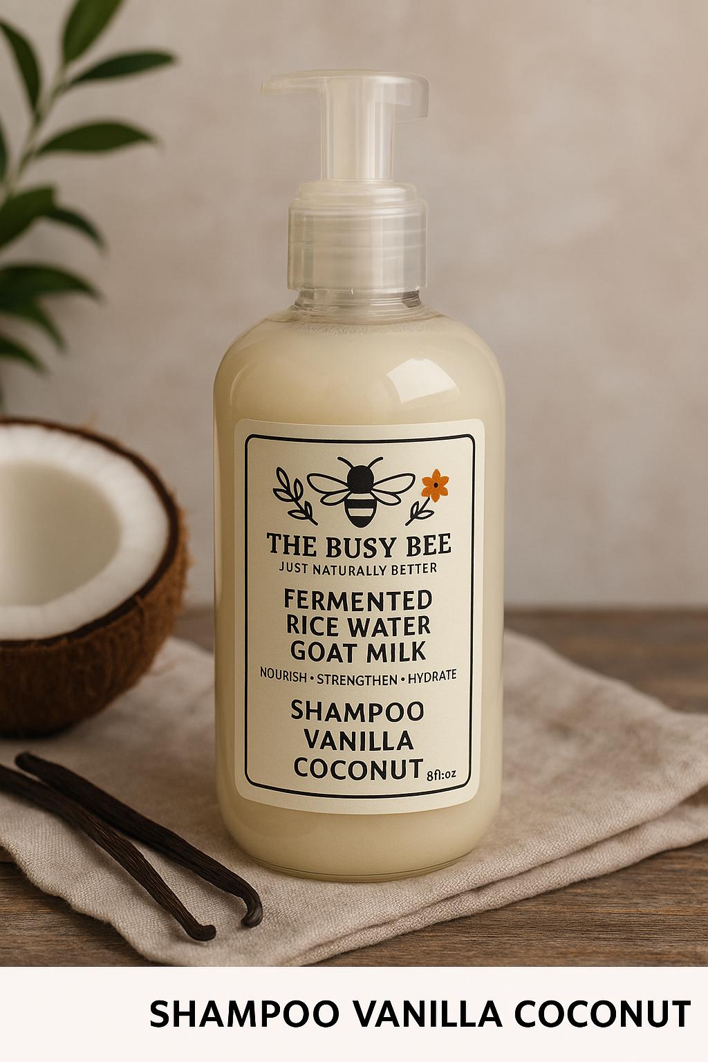 Fermented Rice Water & Goat Milk all-natural hair conditioning rinse