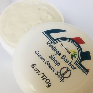 Goat Milk Cream Shave Soap for Men, All Natural skin care for men. Vintage Barber Shoppe scented, gift ideas  for dad