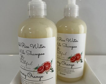 Fermented Rice Water & Goat Milk Shampoo all-natural hair care shampoo with amino acids.