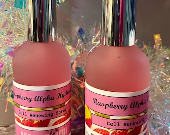 Raspberry Alpha Hydroxy Volledig natuurlijke huidverzorging met hyaluronzuur.