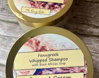 Fenugreek whipped shampoo with Black African soap and msm powder