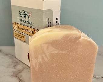 Mydło z kozim mlekiem i drzewem sandałowym, w pełni naturalna pielęgnacja skóry
