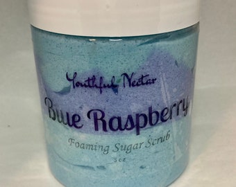 All Natural Skin Care, Blue Raspberry Whipped Sugar Scrub, Mothers Day Gifts, Bridal Shower Gift