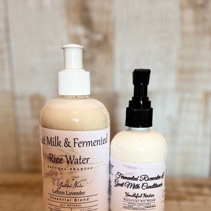 Fermented Rice Water & Goat Milk Shampoo and Conditioner set All-Natural Hair Care. image 4