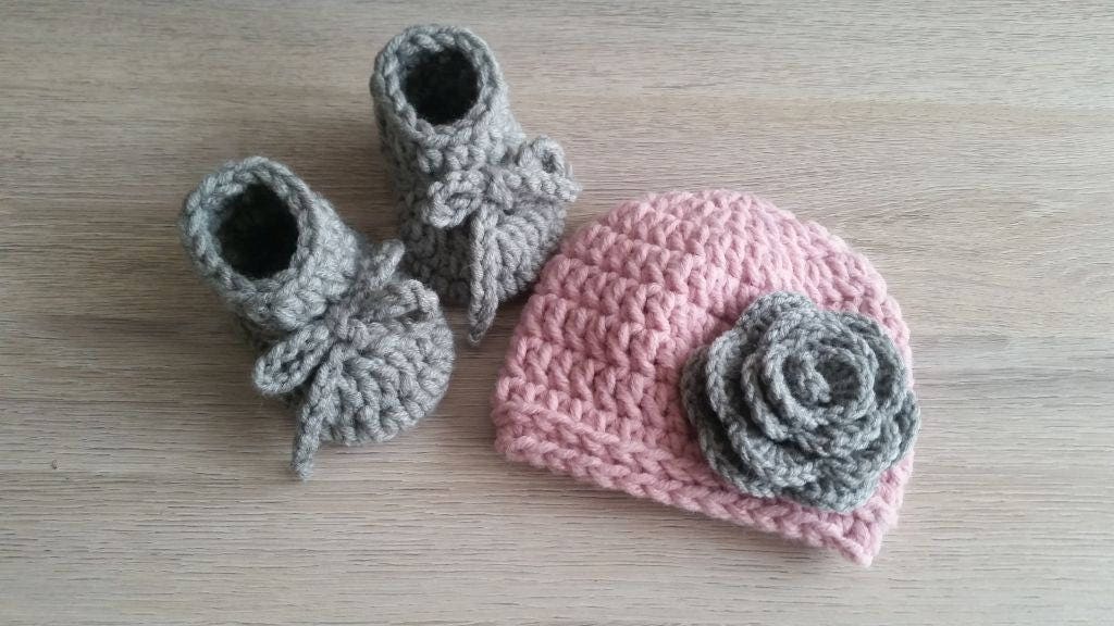 Baby Hat Baby Girl Hat Baby Booties Baby Newborn Hat Baby Etsy