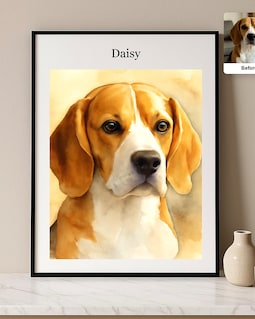 Digital download Custom Beagle Portrait Digital Download, Watercolor Art Illustration, Personalized Pet Gift, Beagle Lover Wall Decor By LauraaLoveStudio By LauraaLoveStudio Shop owned by Laura New on Etsy