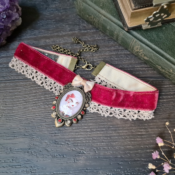 Collier Lady Valentine // burlesque glamour //Fait main