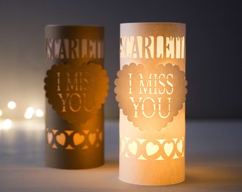 I Miss you - gift lantern idea