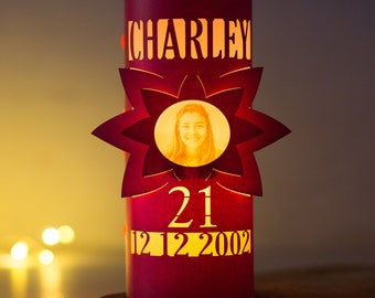 21st Birthday Paper photo lantern gift party centrepiece