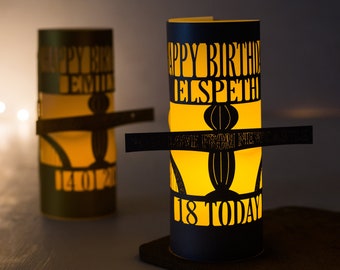 Angel of the North - Geordie Birthday personalised Gift - paper lantern luminary centrepieces - toon interest newcastle