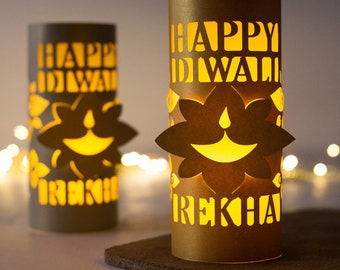 Diwali Diya Personalised Lantern centrepiece gift