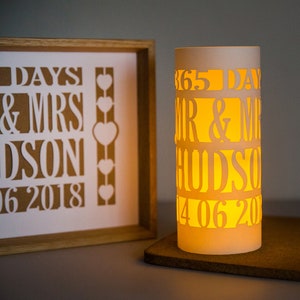 Paper cut 1st anniversary Luminary decoration 365 DAYS image 1