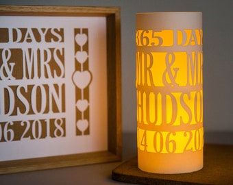 Paper cut 1st anniversary Luminary decoration 365 DAYS