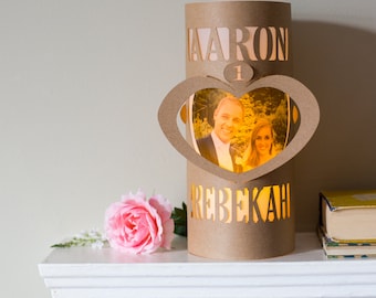 1st anniversary Paper photo lantern gift decoration