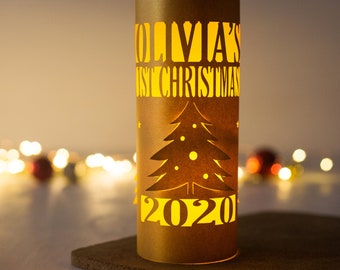 First Christmas personalised Gift - paper lantern luminary centrepieces - christmas eve box