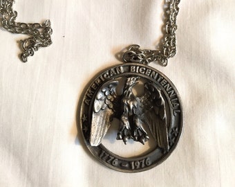 Eagle Necklace, American Eagle, Bicentennial,