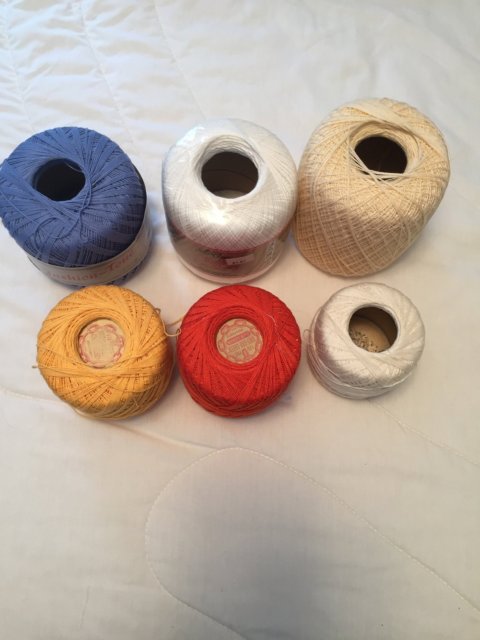 Vintage Crochet Thread 6 Rolls 1 New and 5 Used Etsy UK