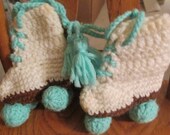 Collectible Crocheted Roller Skate Set