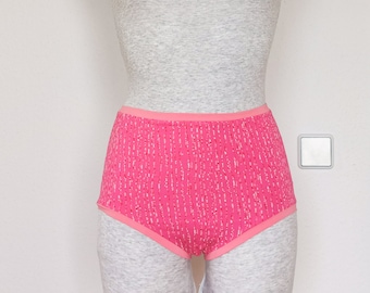 Highwaist Unterhose in Pink Hochgeschnittene Unterwäsche Pinker Taillenslip