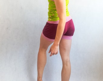 Yoga Shorts Bordeaux Rot