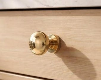 Brass Ball Metal Knob Door Drawer Pull Kitchen Cabinet Dresser Handle