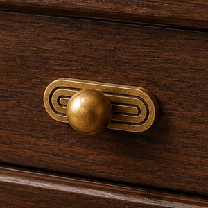 Vintage Copper Drawer Pull, Italian French Style Cabinet Handle, Zinc Alloy Furniture Hardware