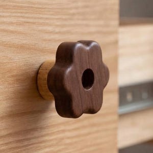 Solid Wood Cabinet Knobs Drawer Pulls, Assorted Wooden Handles for Dresser, Kitchen Cabinet & Furniture