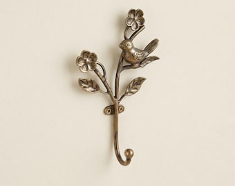 Silver Leaf and Flower Hook