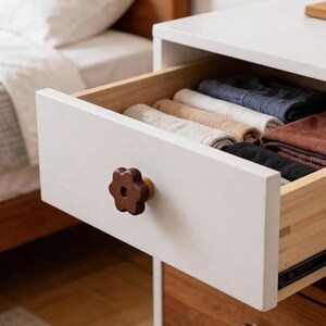 Solid Wood Cabinet Knobs Drawer Pulls, Assorted Wooden Handles for Dresser, Kitchen Cabinet & Furniture image 2