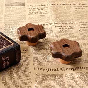 Solid Wood Cabinet Knobs Drawer Pulls, Assorted Wooden Handles for Dresser, Kitchen Cabinet & Furniture image 4