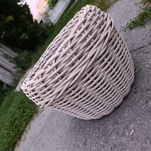 Duży kosz rattanowy z drenażem, 2,5-galonowa wiklinowa osłonka na doniczkę, 10-litrowa doniczka w stylu boho, ręcznie tkana doniczka, estetyczna dekoracja ogrodu