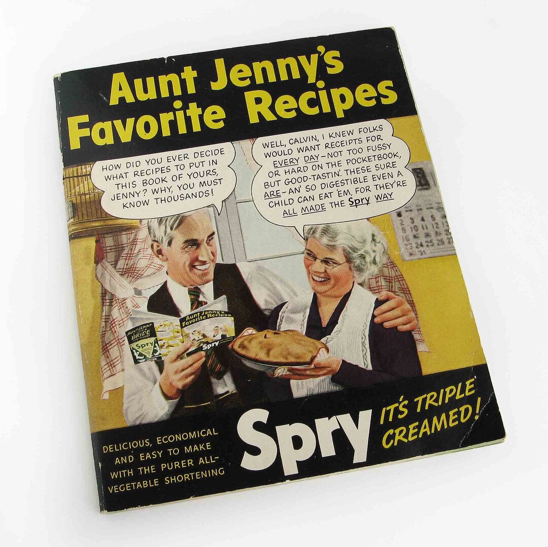 Vintage Aunt Jenny's Favorite Recipes Cook Booklet for Spry Shortening