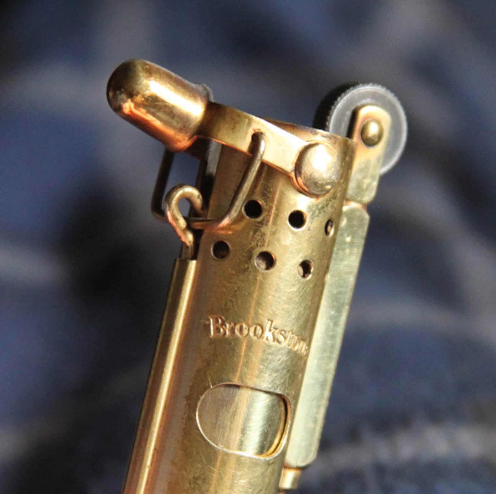Vintage Brookstone Brass Trench Lighter cigarette lighter Etsy