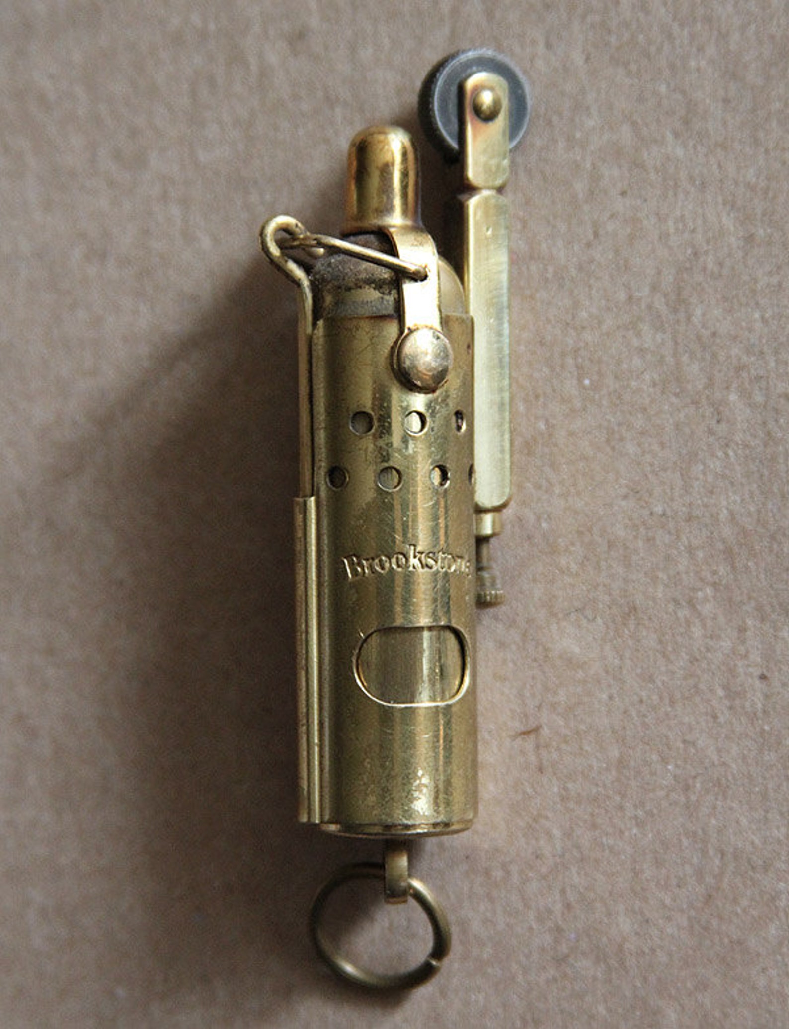 Vintage Brookstone Brass Trench Lighter cigarette lighter Etsy