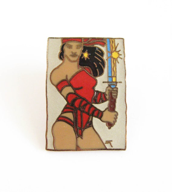 Rare Vintage 1988 Elektra Enamel Pin by Marvel Com