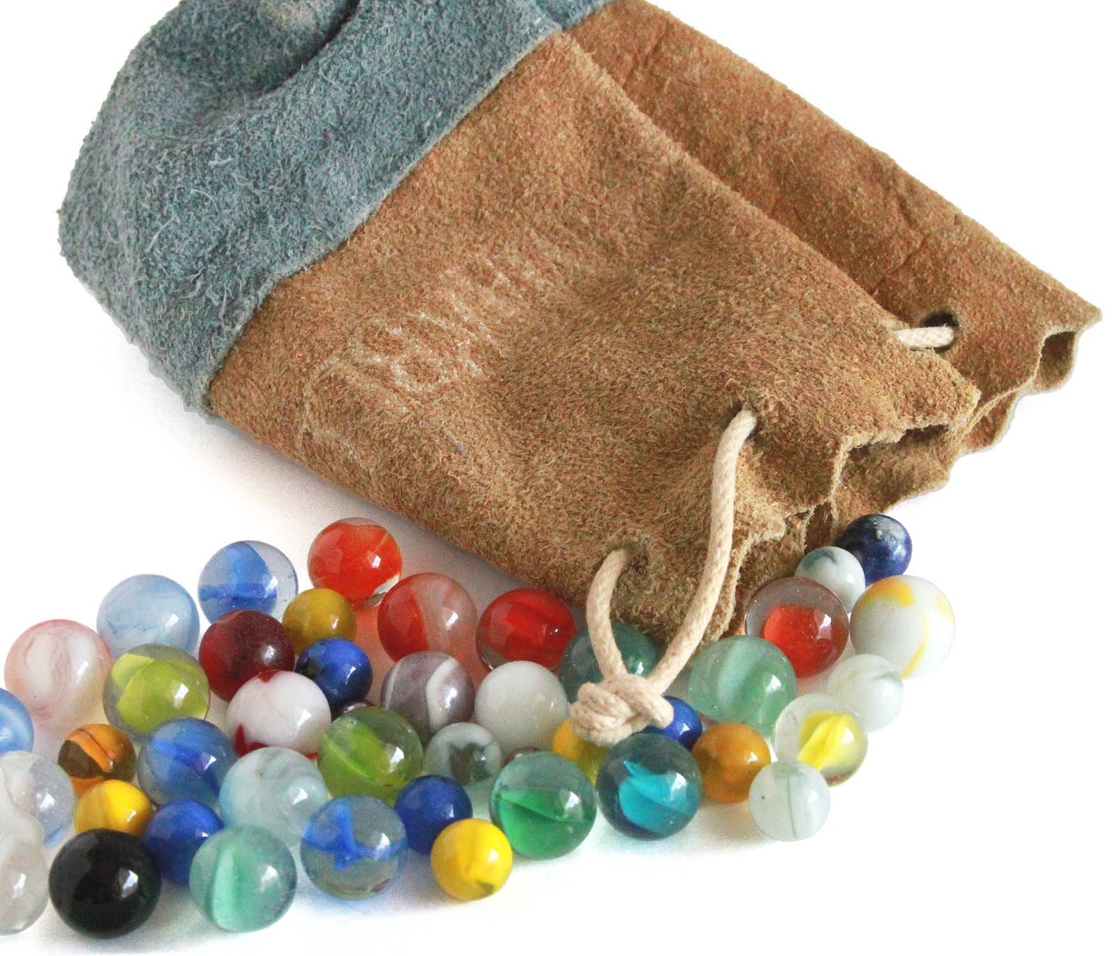 Vintage 1970s Leather Drawstring Marbles Pouch Sack Bag with Etsy