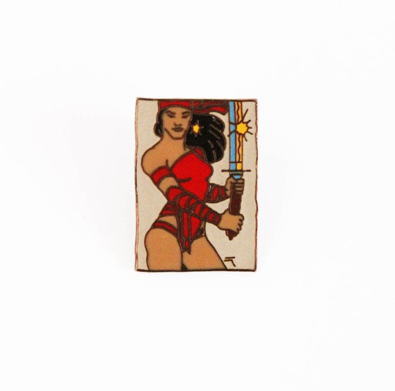 Rare Vintage 1988 Elektra Enamel Pin by Marvel Co… - image 2
