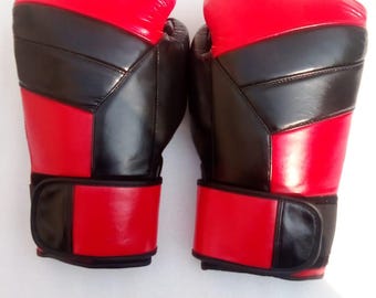 Guantes de boxeo de cuero genuino hechos a mano – Protección profesional para entrenamiento y sparring