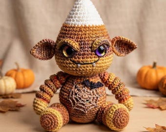 Crochet Candy Corn Pattern, Halloween Amigurumi PDF, Candy Corn Crochet, Cute Halloween Plushie, Spooky Crochet